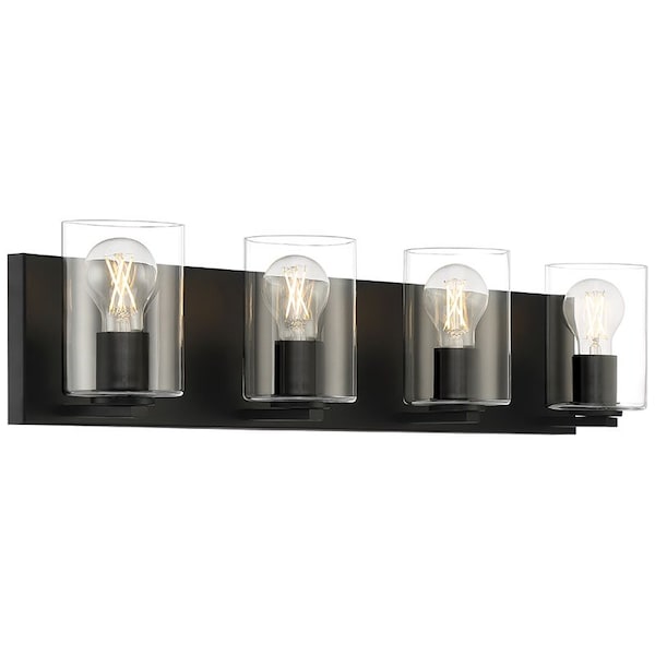 Access Lighting Oslo, 4 Light LED Vanity, Matte Black Finish, Clear Glass 62583LEDDLP-MBL/CLR - main